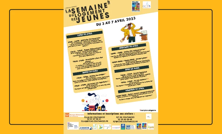 vignette du forum logement, Semaine du Logement des Jeunes 2023 au CLLAJ de Coutances