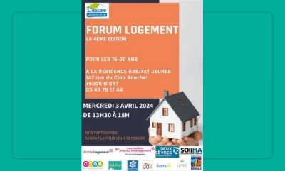 Vignette du Forum du logement des jeunes 2024 par l’Association l’Escale Niort
