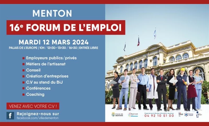 Vignette de la 16ème édition du forum de l’emploi à Menton