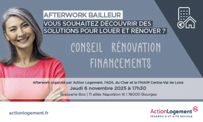 Vignette de l'afterwork dédié aux propriétaires, bailleurs à Bourges le 6 novembre 2025